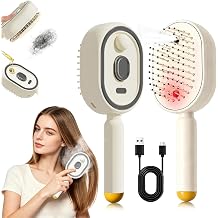 2026 New Electric Spray Air Cushion Massage Comb,3 in 1 Self-Clean Detangling Brush, Restores Silky Shine for Dry & Frizzy Hair, Premium Hair Care Tool for Women Beige