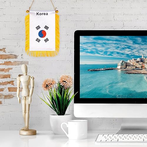 Miniatura 96 de ZXvZYT Bandera argentina colgante de ventana argentina de 3 x 5 pulgadas, mini banderas argentinas para decoración de espejo retrovisor, con ventosa