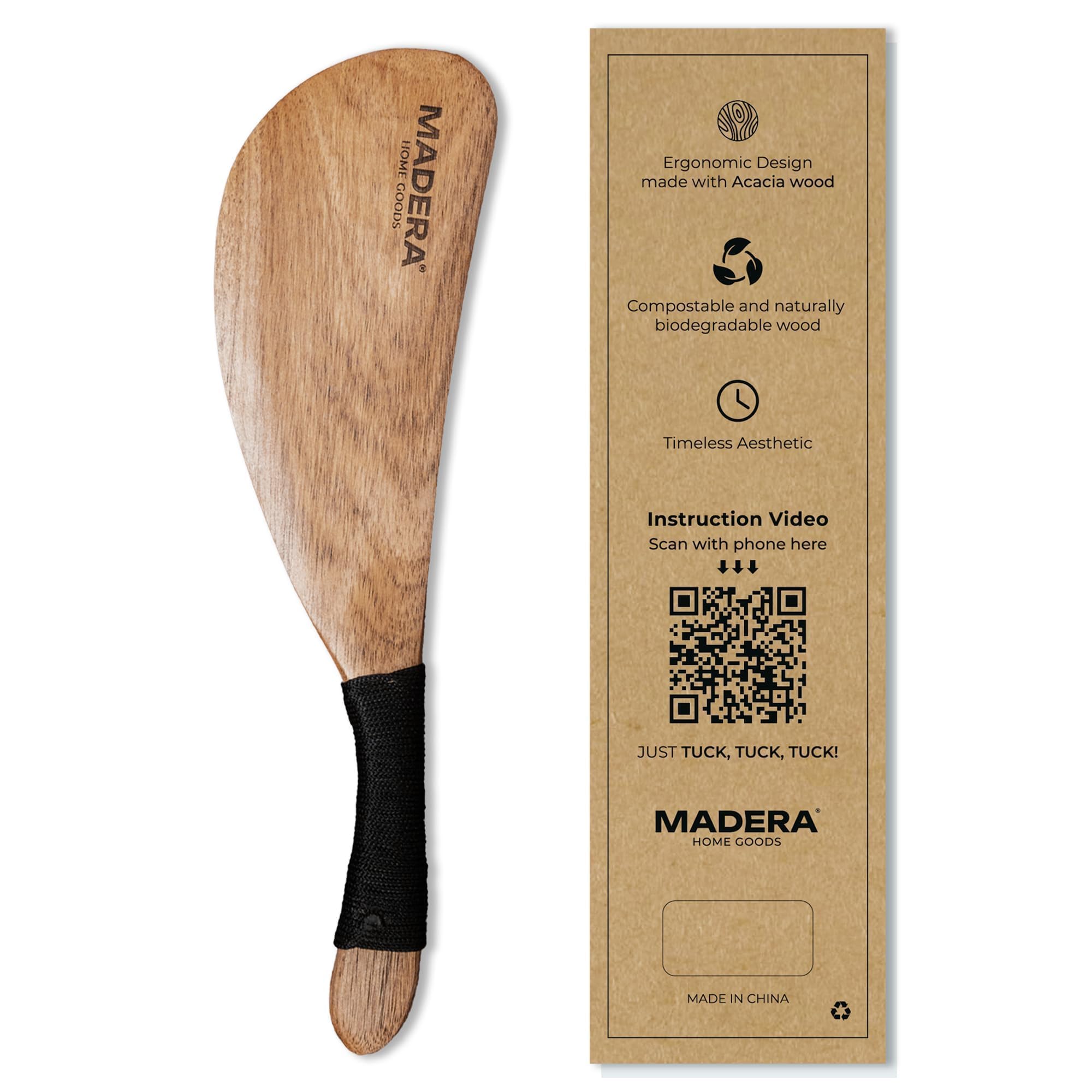 Bed Sheet Tucker Mattress Lifter Tool for Changing Sheets - Sturdy Acacia Wood Paddle Lifting Wedge Protects Back and Reduces Straining, Works with Fitted or Flat Sheets, Comforters, Blankets-image-43