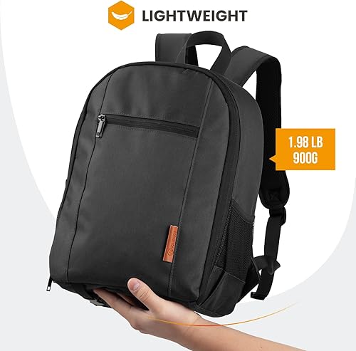Miniatura 7 de TARION Bolsa para cámara DSLR Mochila para cámara con cubierta impermeable para laptop, compartimento para fotografía, bolsa de fotos para mujeres y