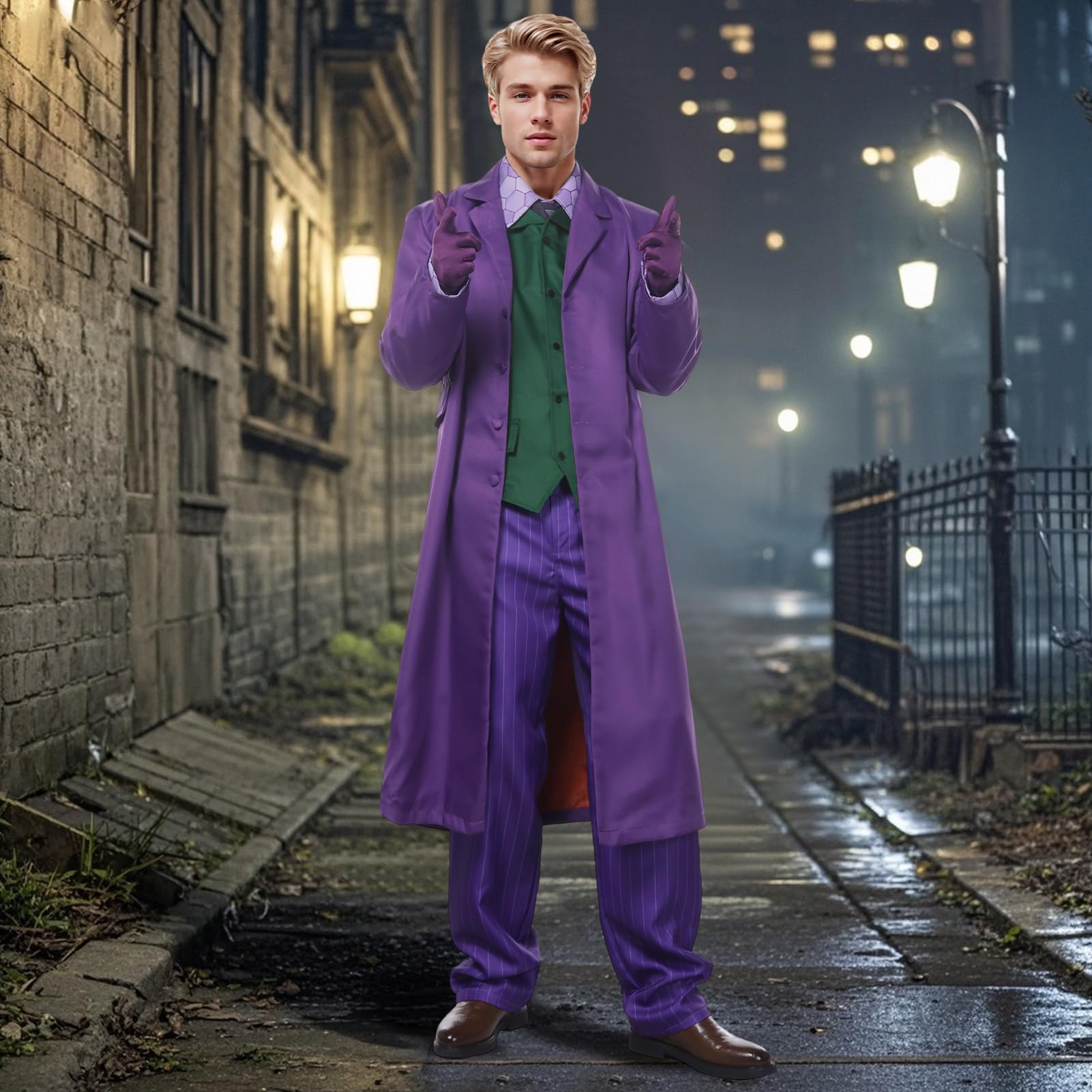 Costume Cosplay di Halloween viola scuro colore