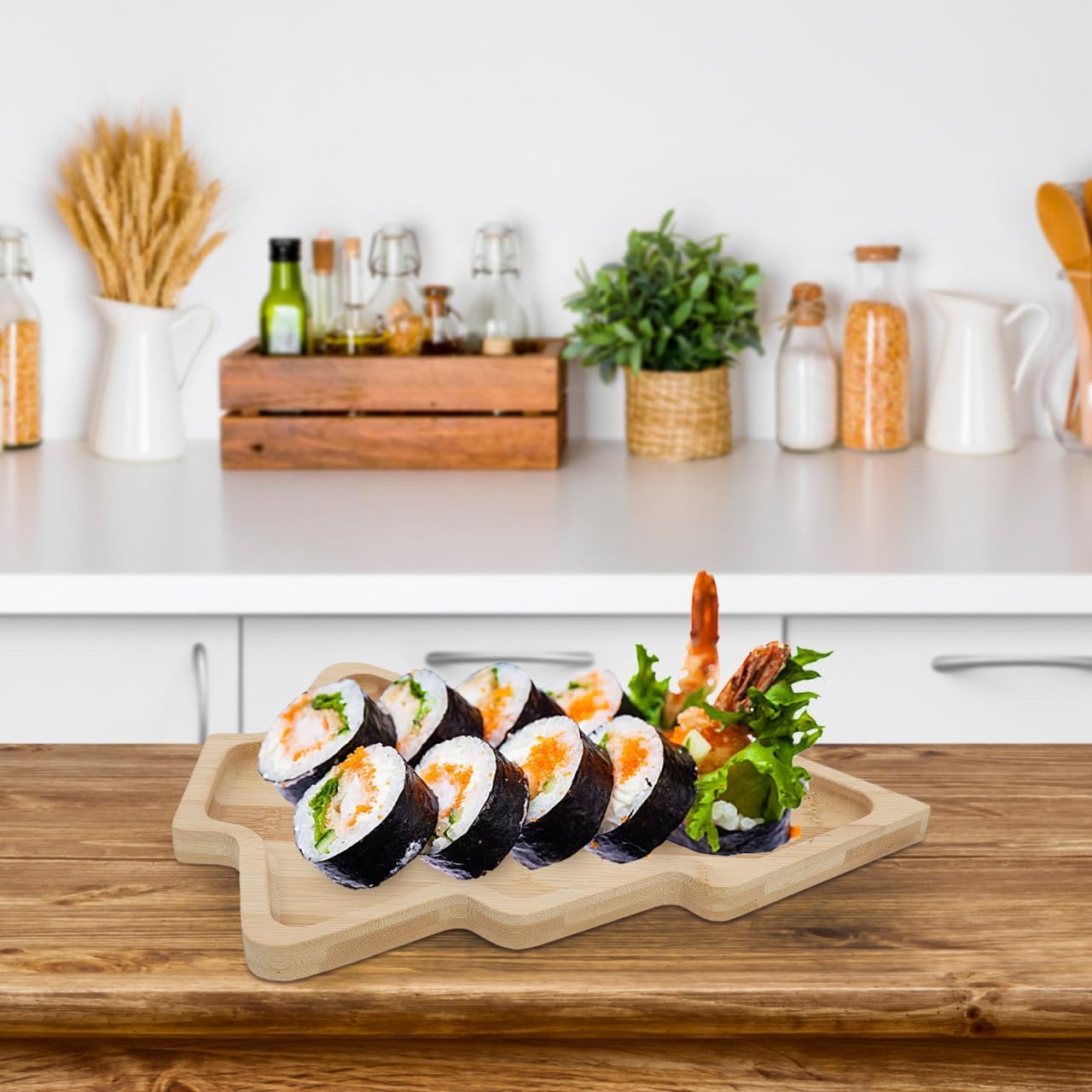 IMIKEYA Christmas Tree Charcuterie Board: Xmas Serving Platter Wooden Christmas Tree Serving Trays Wooden Appetizer Tray Sushi Servings Tray Servings Dishes for Snacks Desserts Cheese Appetizer - Image 7