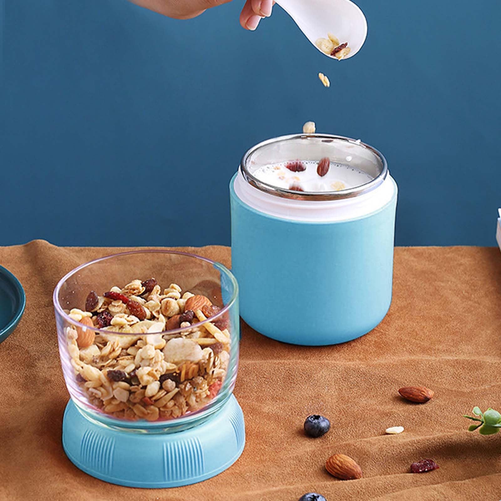 Müslibecher To Go 700ml - Mit Trennfach Für Joghurt & Müsli