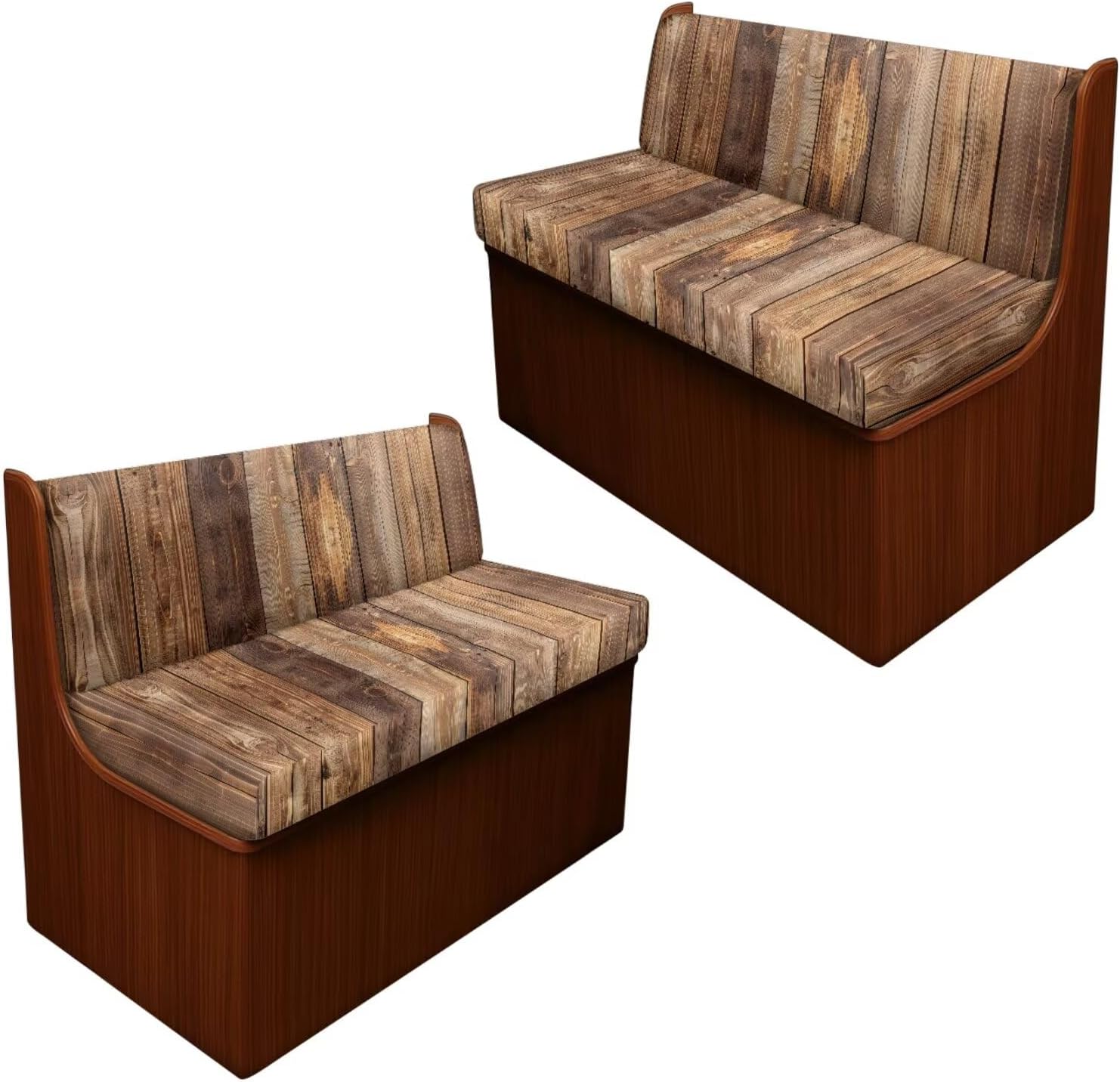 Forchrinse Wood Grain RV Dinette Cushions Covers Stretch Camper Cushion Booth Seats Sofa Cushions Replacement Couch Cushion Slipcovers Accessories for Travel Trailer Couch