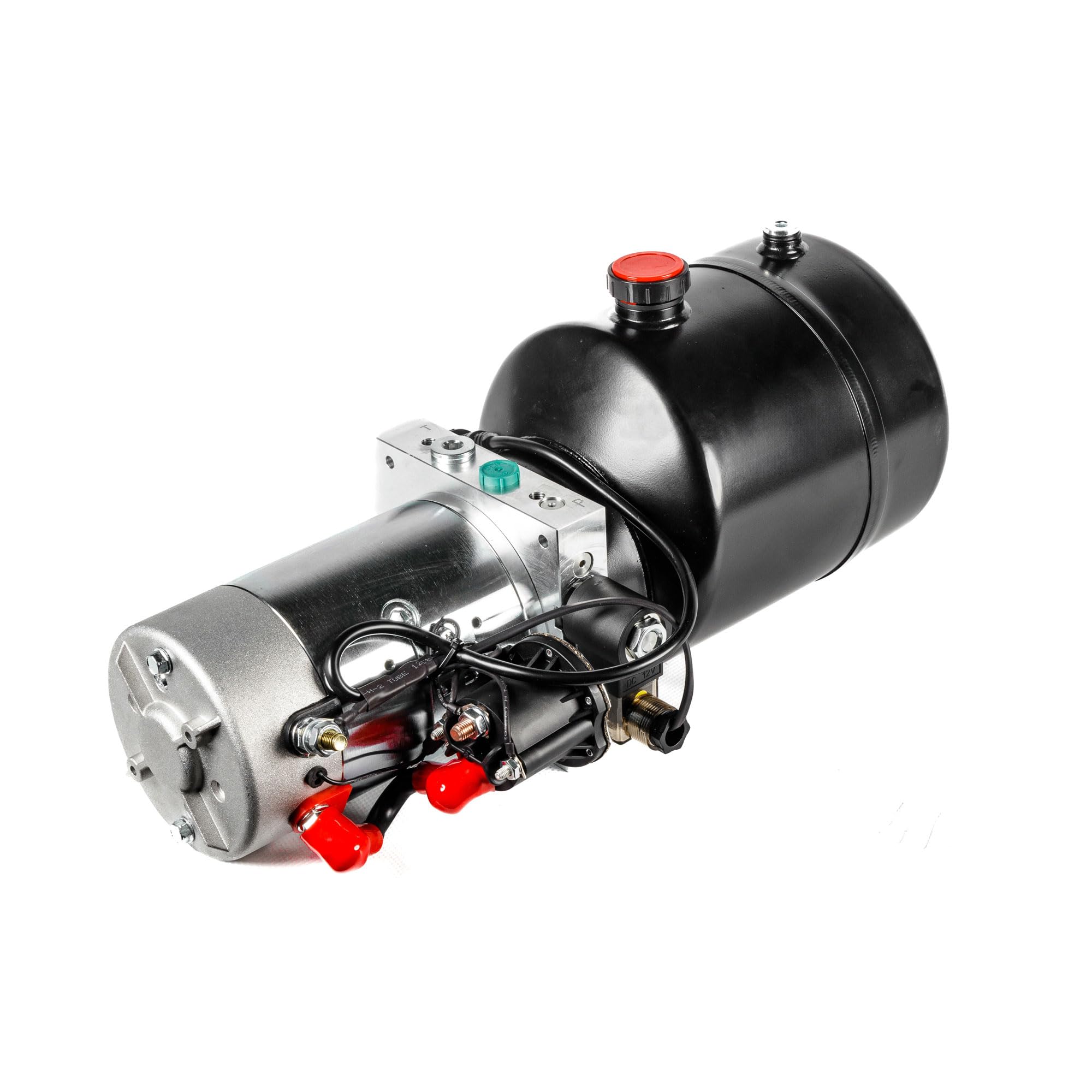 Hydraulikaggregat HYDRAFT, Hydraulikpumpe 12 V 180 bar 2000 Watt mit 4 Liter Stahtank und Kabelfernbedienung