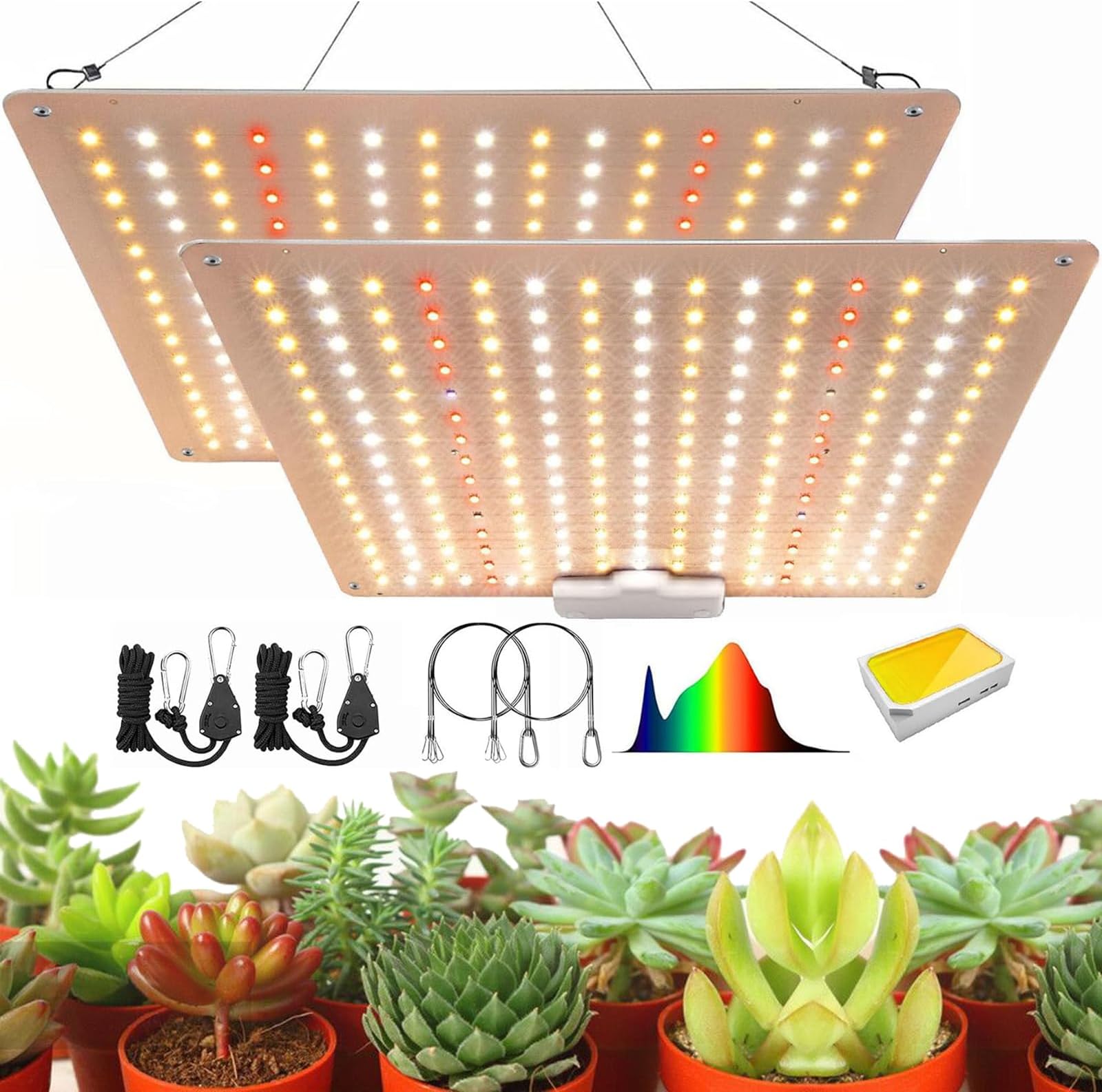 Amazon.co.jp: 植物育成ライト 225LED 600W相当 UV/IR 植物ライト 太陽のような光 育成ライト 植物 led ...