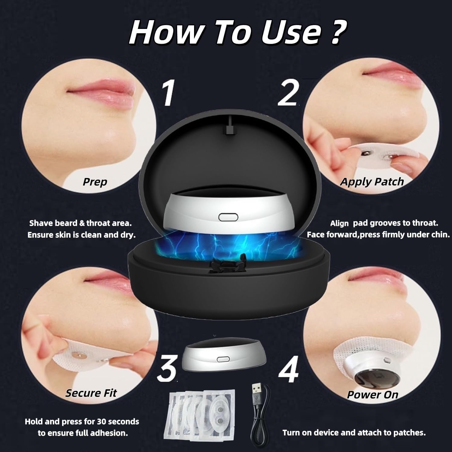 Z3 Pro Snoring Solution, Z3 Pro Anti Snoring Device, 3 Adjustable Levels, 2025 Best Novanord Z3 Pro Snoring Solution, Breathe Easy, Sleep Soundly (40 Patches)