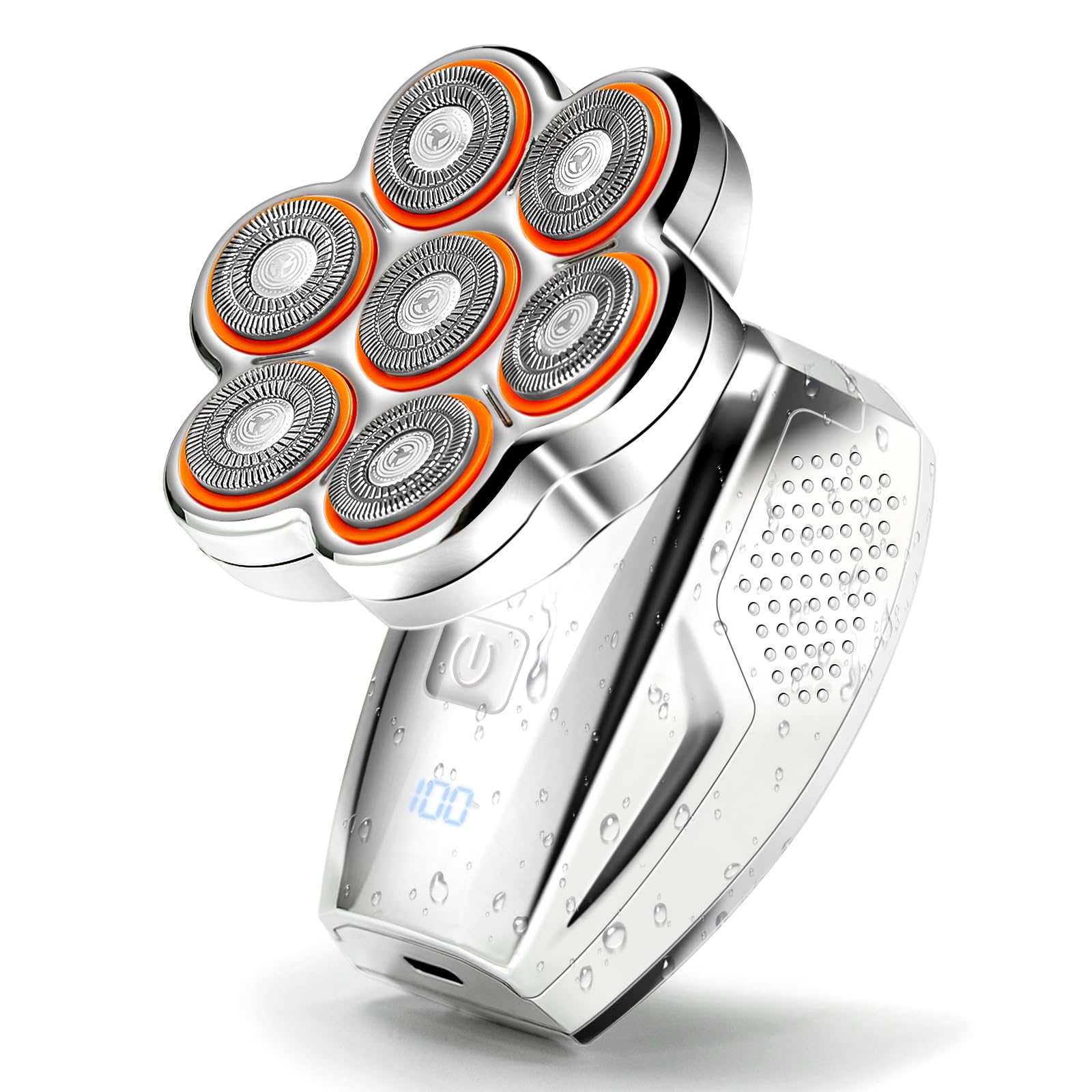 Head Shavers for Bald Men: 120min Long Time Use Rechargeable Electric Razor - Waterproof Wet Dry Shaving - Professional Grooming Kit for Balder