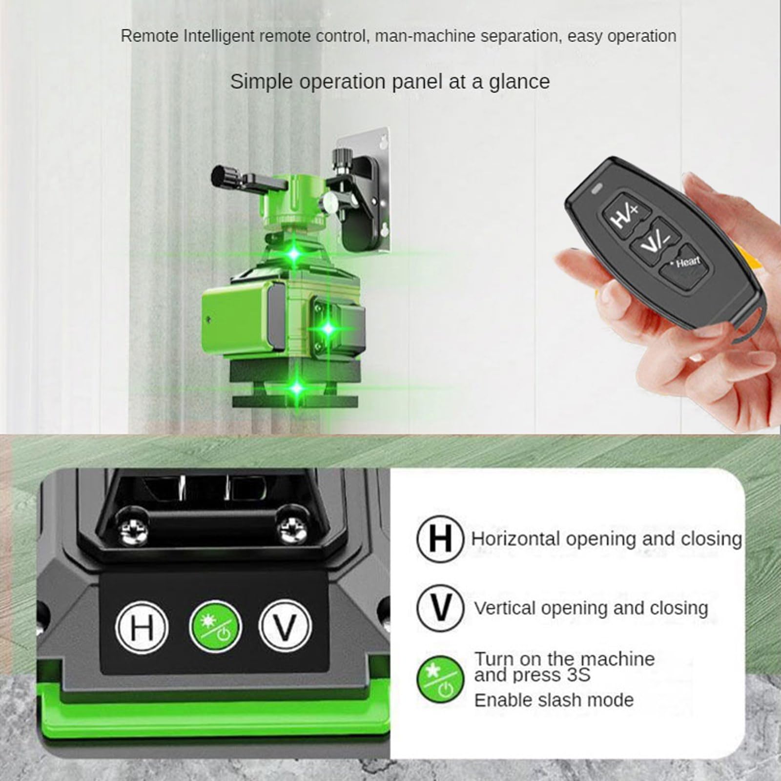 Niveau Laser 4 x 360°, 8/12 / 16 Lignes Laser, Niveau Laser Vertical Horizontal Autonivelant, Support Rotatif, avec Batteries USB Rechargeables 2600 MAh, Support Rotatif (8 Lignes (A))