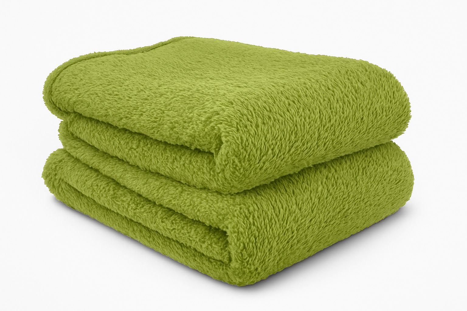 John Aird Teddy Fleece Cozy Bed Sofa Throw Blanket (Lime, Double (150 x 200cm)