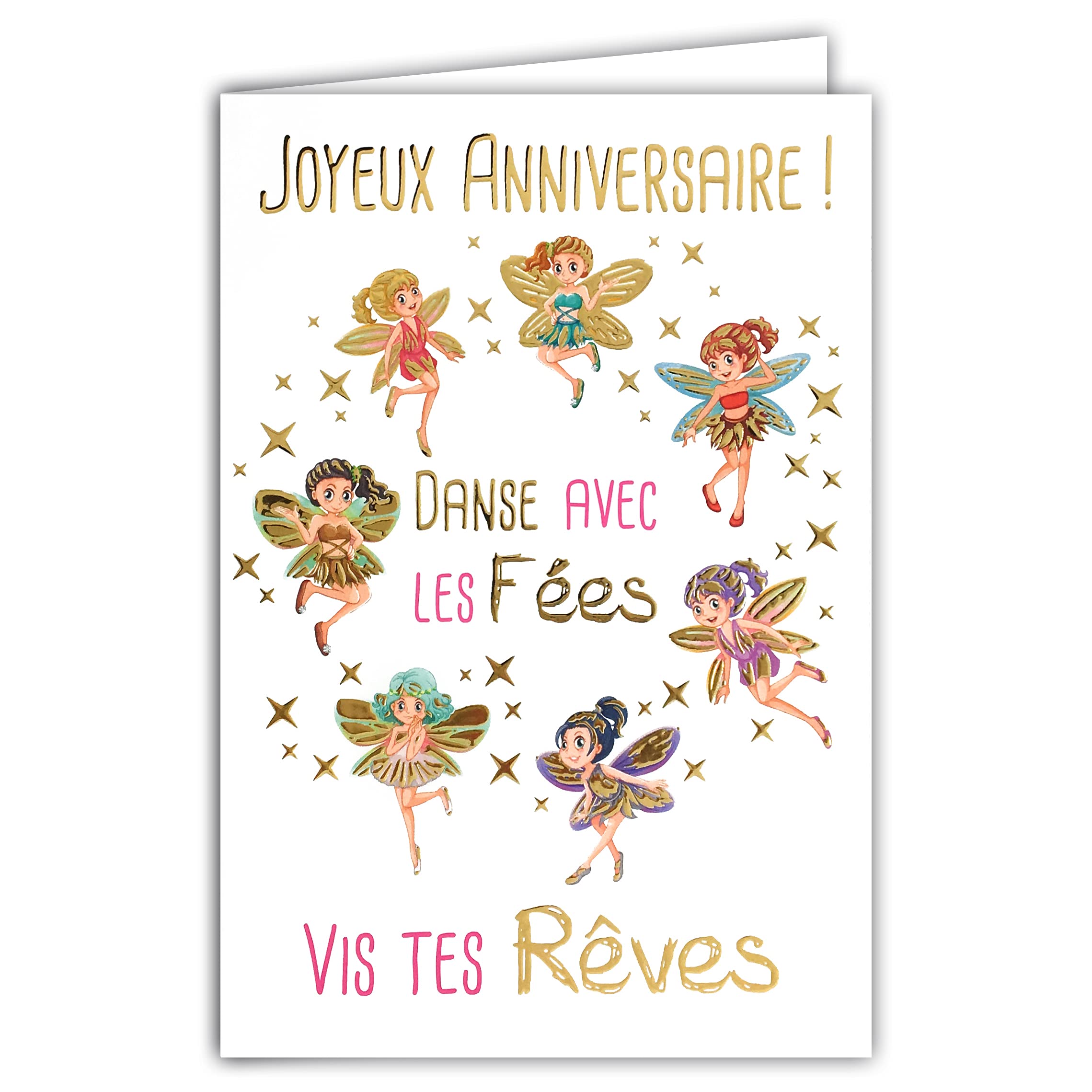 Carte Anniversaire Fille AFIE - Illustration Princesse Fleurs Fabriquée  France Carte Cadeau Amazon Anniversaire, image size:2279x2279