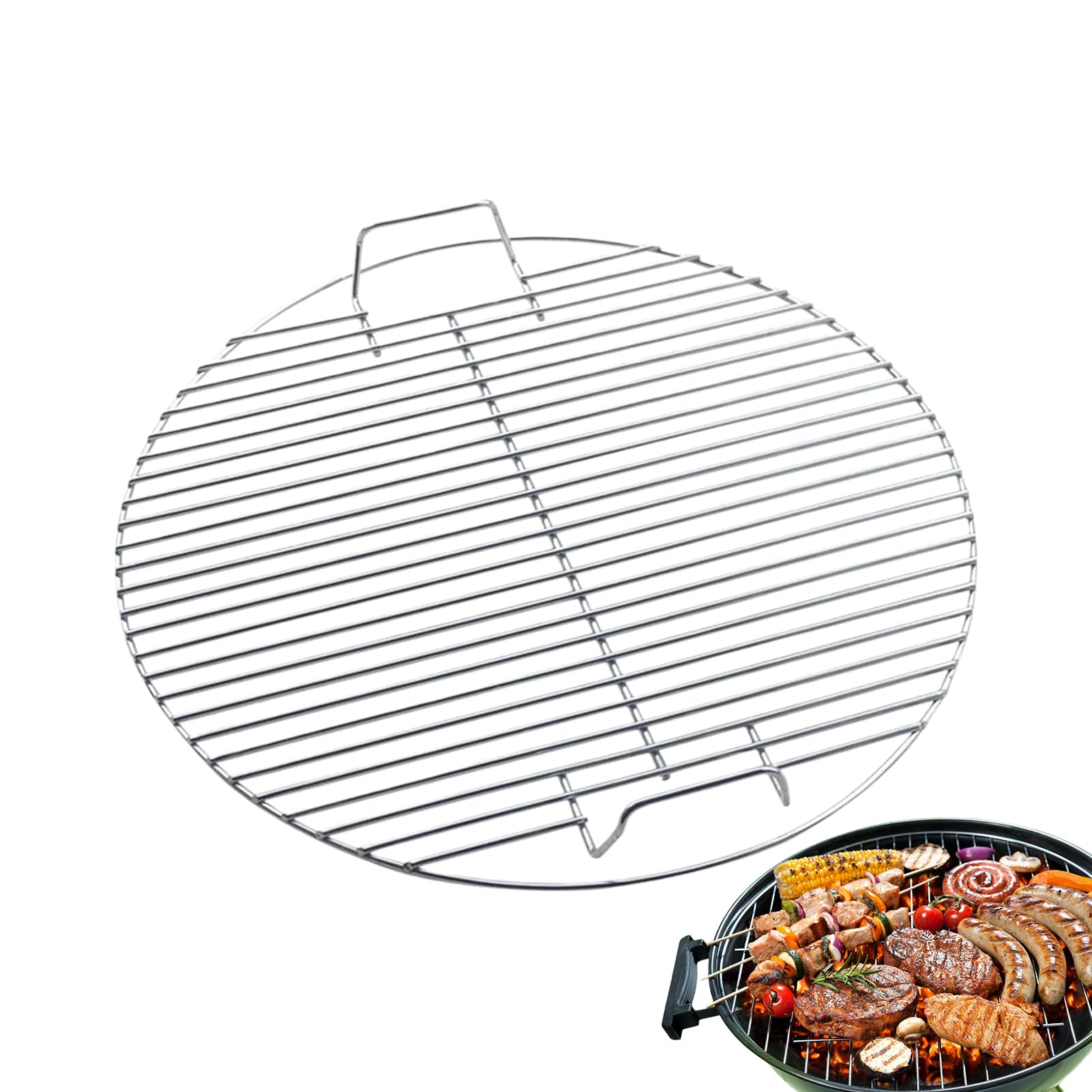 Grille de cuisson ronde en fil d'acier inoxydable