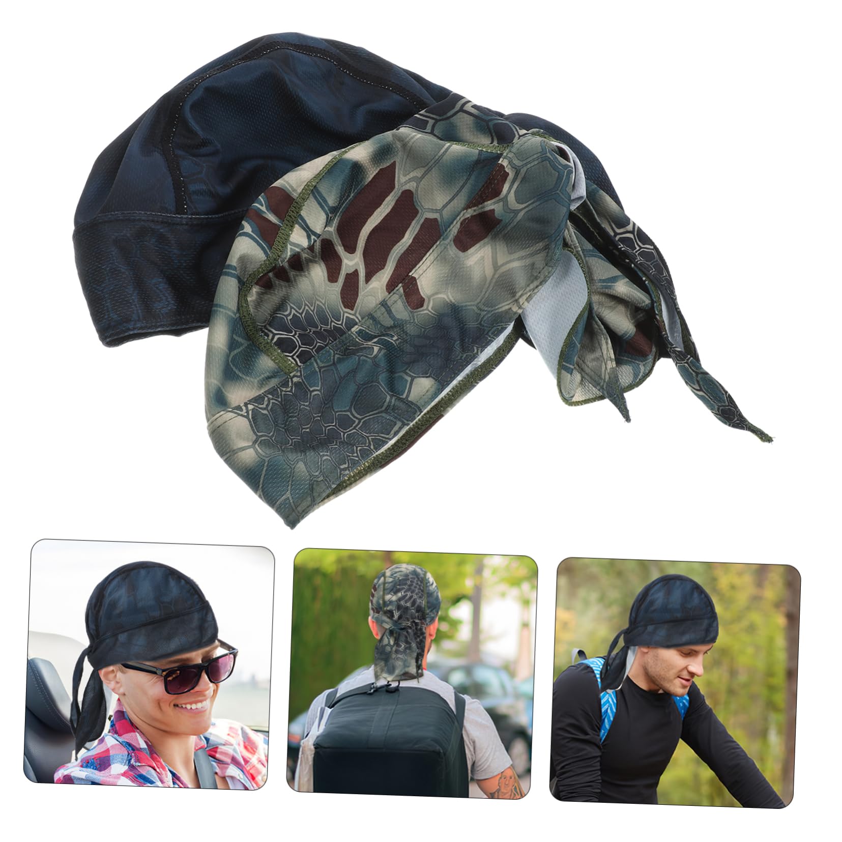 Abaodam Gorra Deportiva Gorra De Onda Sombrero Interior del Casco De La Motocicleta Gorras Onduladas para Mujer Cubierta Interior del Casco Poliéster