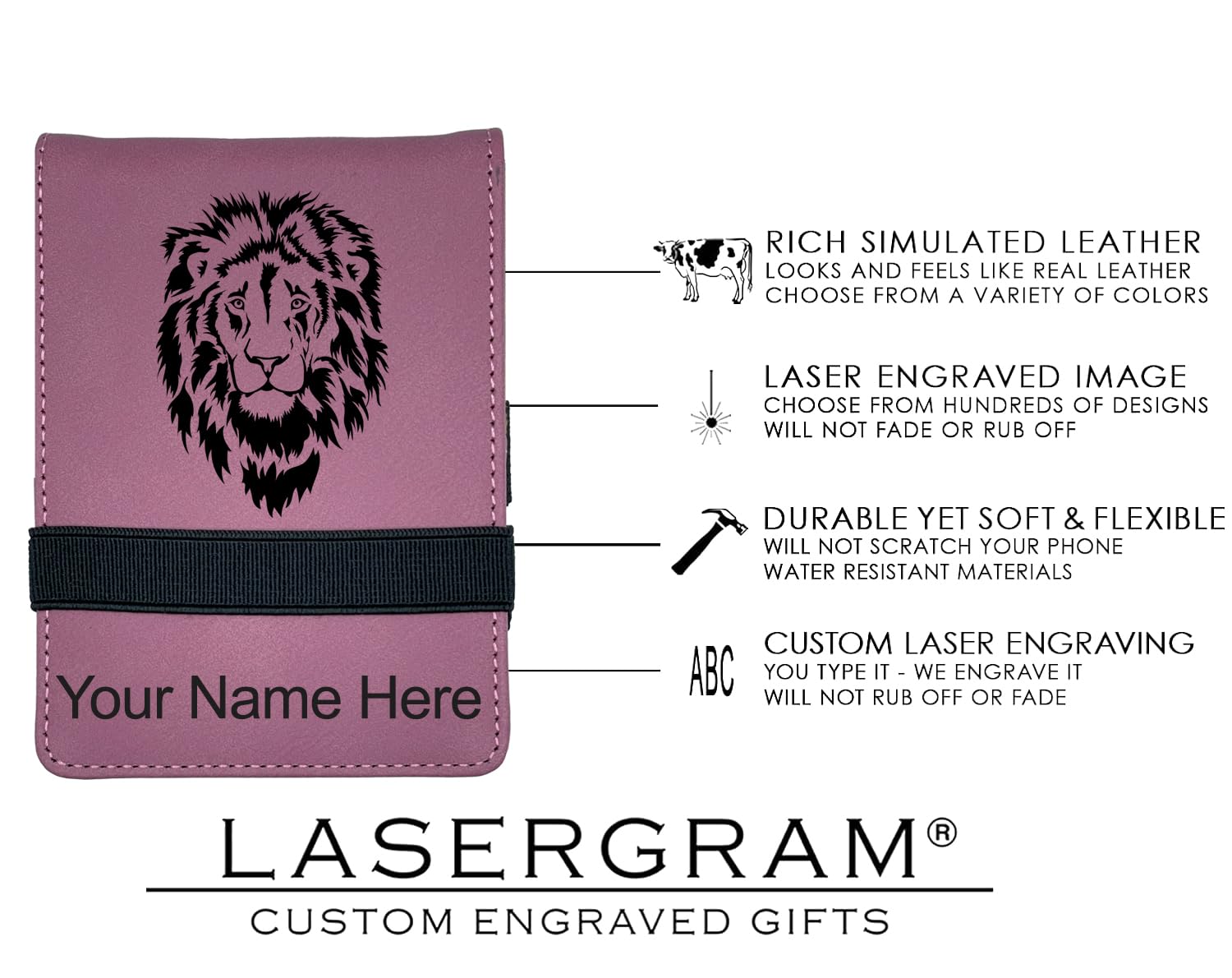 LaserGram Mini-Notizblock, PA-Arzt-Assistent, personalisierte Gravur im Lieferumfang enthalten (rosa)