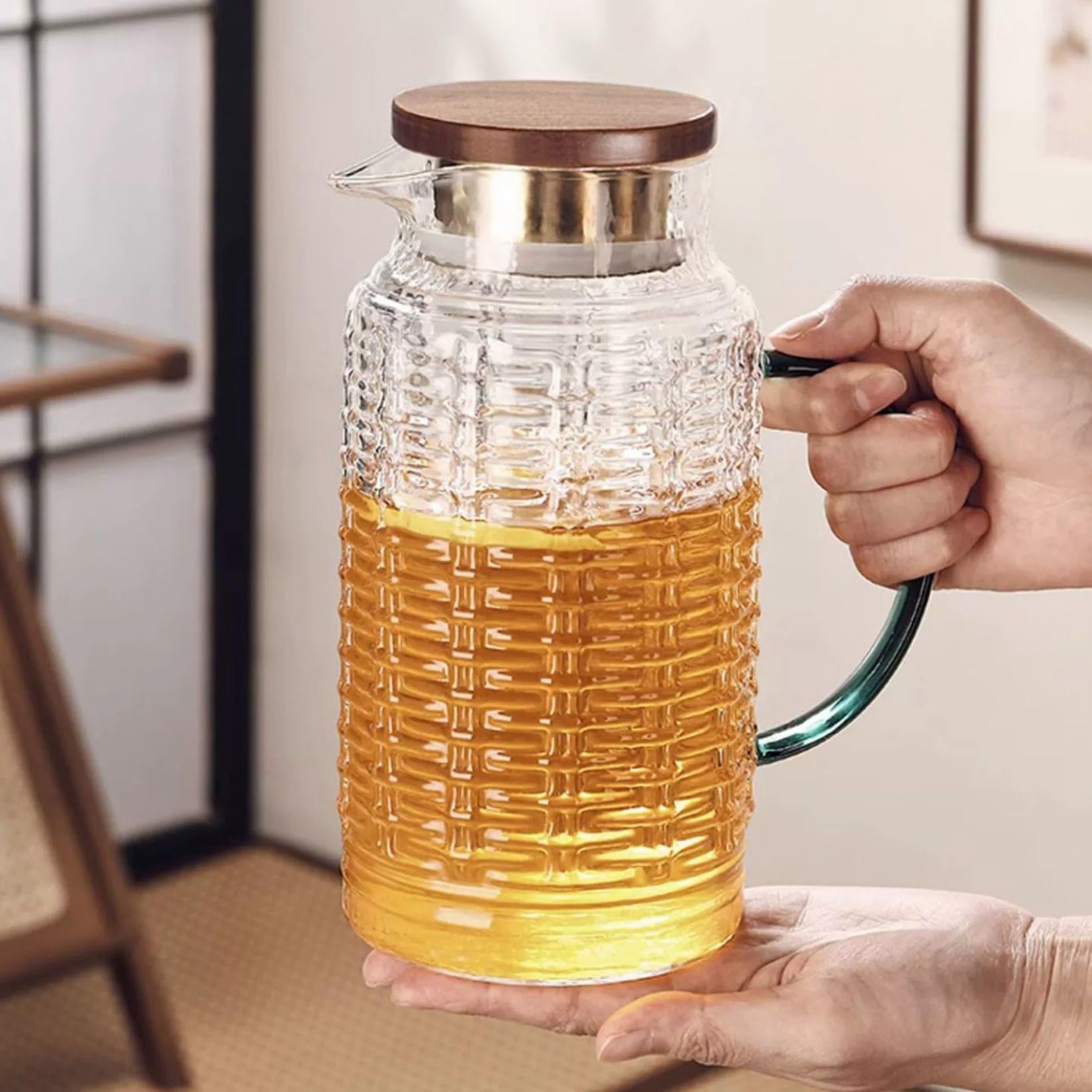 Amazon｜ピッチャー 冷水筒 耐熱ガラス 麦茶ポット ガラスポット
