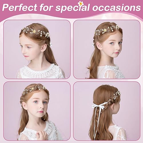 Miniatura 6 de Tocado para niña de las flores, accesorios para el cabello para boda, primera comunión