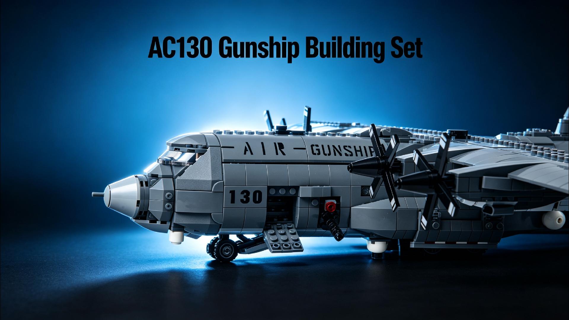 Amazon.com: MEOA AC-130 Gunship Building Block Set 1713 Pcs WW2