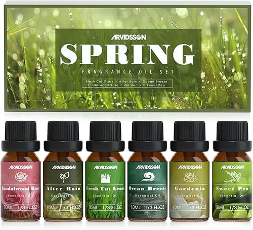 Spring Essential Oils Set, ARVIDSSON Natural Fragrance Oil for Diffuser,
