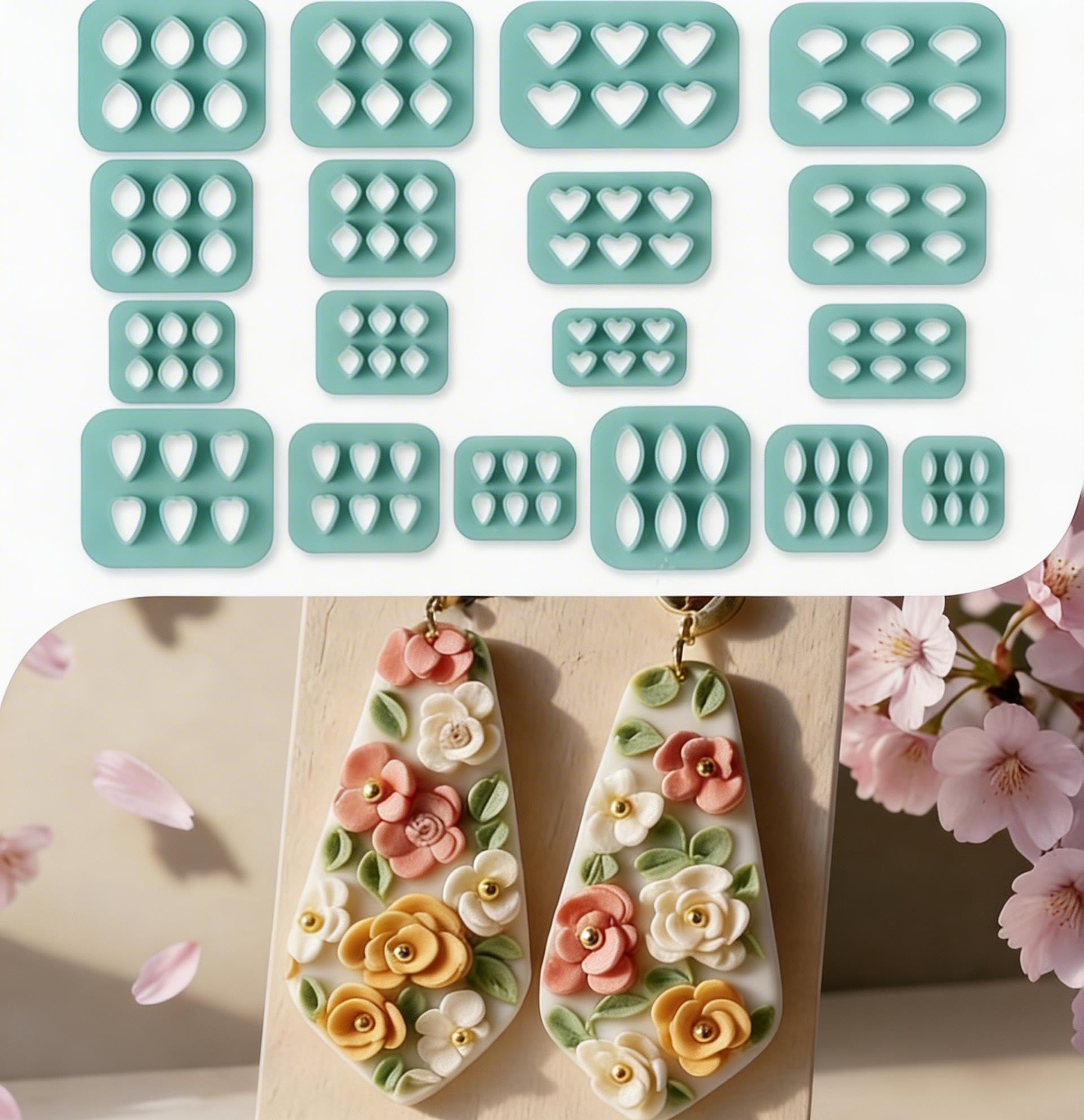Emporte-pièces argile polymère pour créer vos bijoux floraux lors d'un atelier d'anniversaire