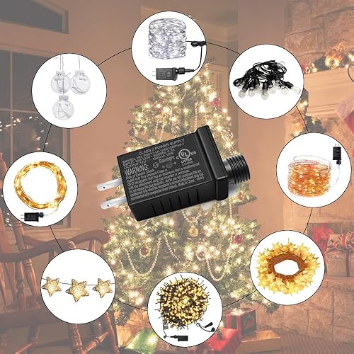 Miniatura 2 de Fuente de alimentación LED de transformador LED clase 2 de 12 V, 9 W, IP44, impermeable, transformador de bajo voltaje, enchufe de EE. UU. para luz