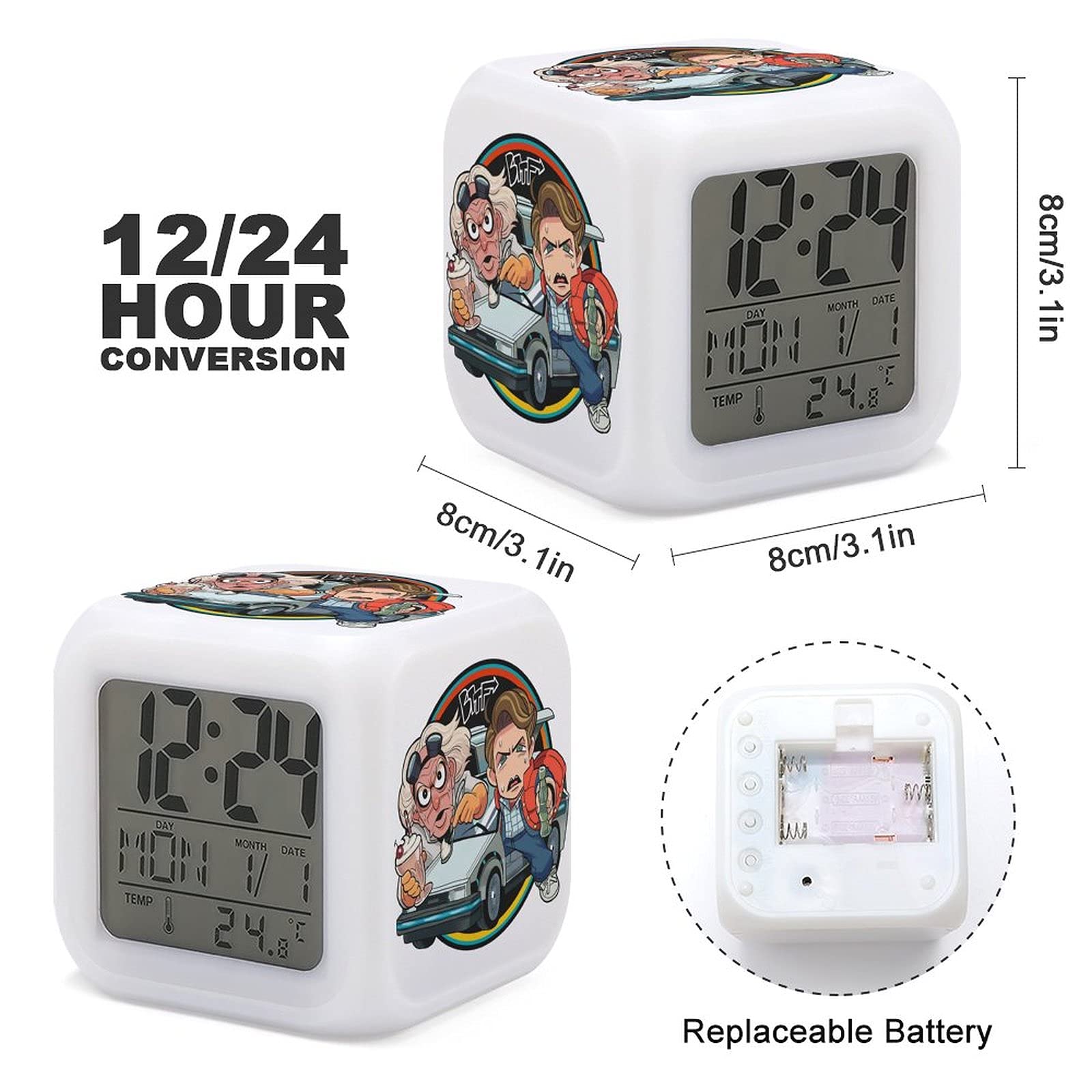 Amazon.co.jp: 目覚まし時計 目覚ましライト バック トゥ ザ