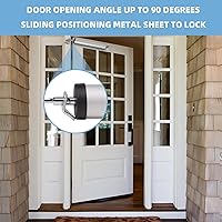 Vista 5 de 1 juego de cierrapuertas de pantalla plateada, cierrapuertas de tormenta, pantalla de servicio medio, amortiguador ajustable, pantalla de velocidad