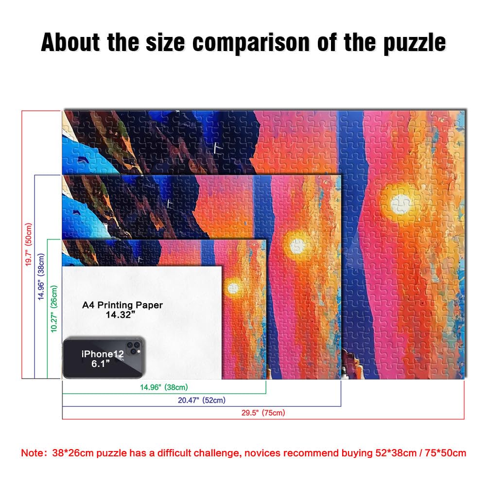Tramonto su Santorini Puzzle da 2000 pezzi per adulti Aiuta il cervello ad allenare i giocattoli che creano dipendenza per coltivare la pazienza gioco di sfida unico 70x100cm