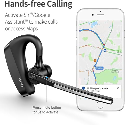 Miniatura 4 de Conambo Auriculares Bluetooth 5.2 con CVC8.0 Dual Mic Cancelación de Ruido Auricular Bluetooth 16Hrs Talktime Auriculares Inalámbricos para Camión