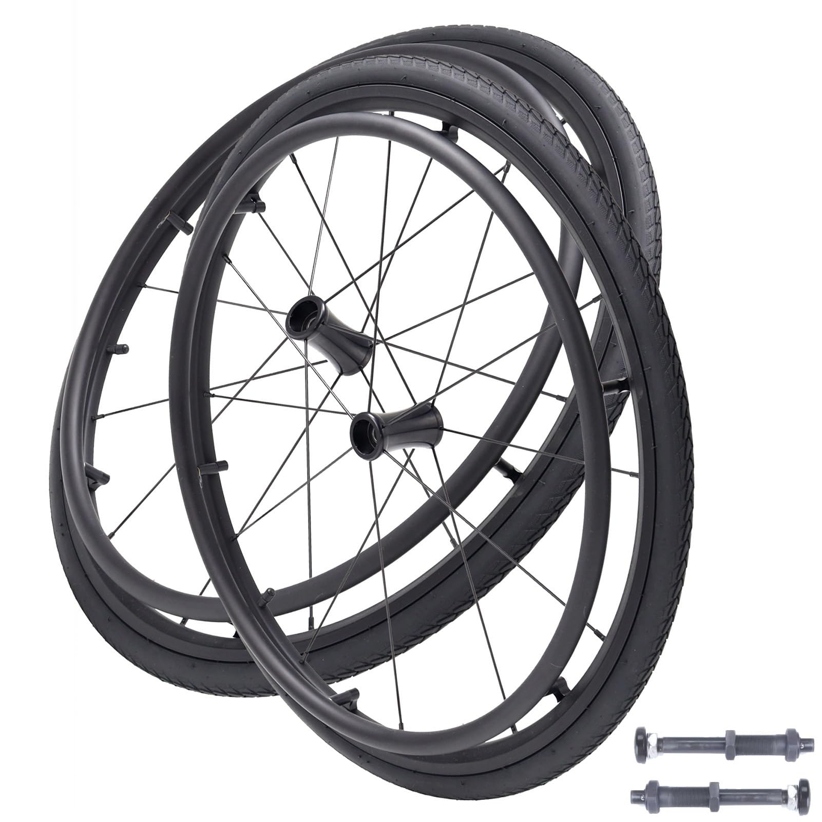 Części zamienne do tylnego koła wózka inwalidzkiego (para), opona pneumatyczna 24" x 1" (25-540), łożysko 1/2", zespół tylnego koła do wózka sportowego(Bearing 12mm)