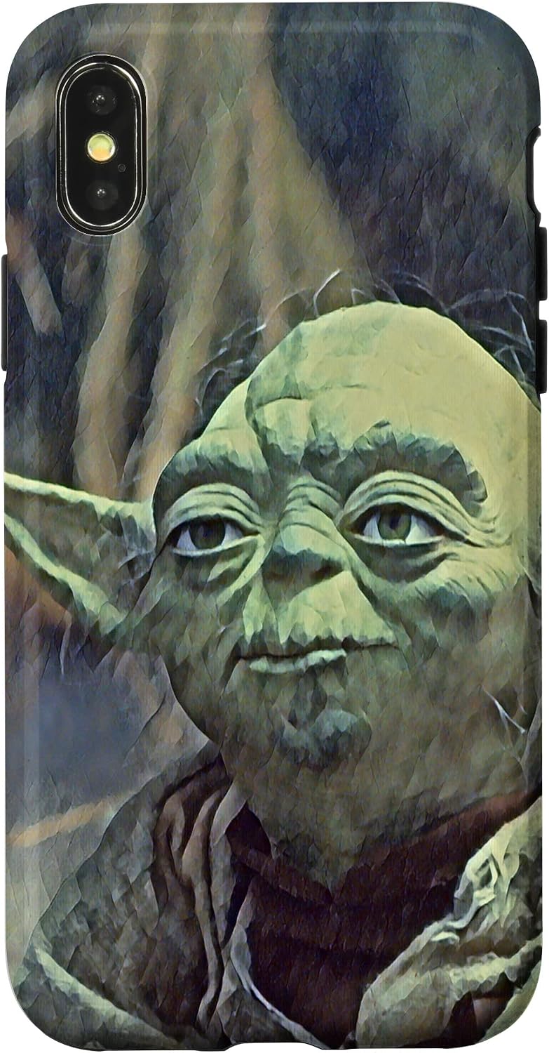 iPhone 16 Star Wars Yoda Face Illustration Sage Green Case