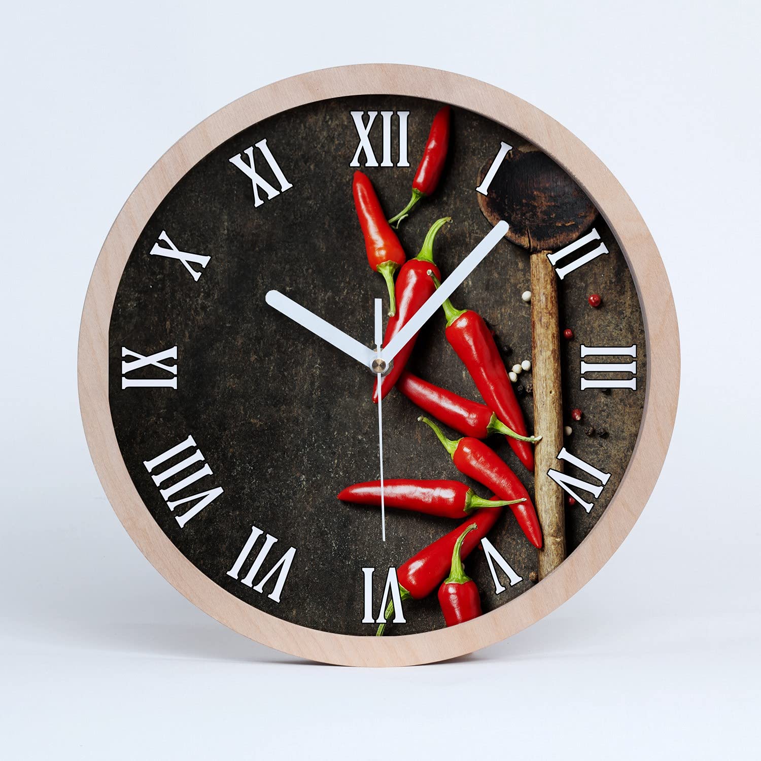 Horloge en bois de bouleau Tulup decoration murale de luxe