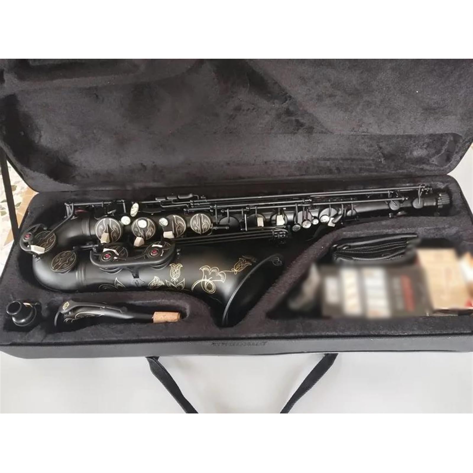 Professionale Sassofono Sassofono Tenore Strumento Musicale Professionale Che Suona Il Sax Tenore Nero Opaco