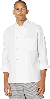 Red Kap womens Long Sleeve Ten Button With Mimix and Oilblok Chef Coat, White, XX-Large US