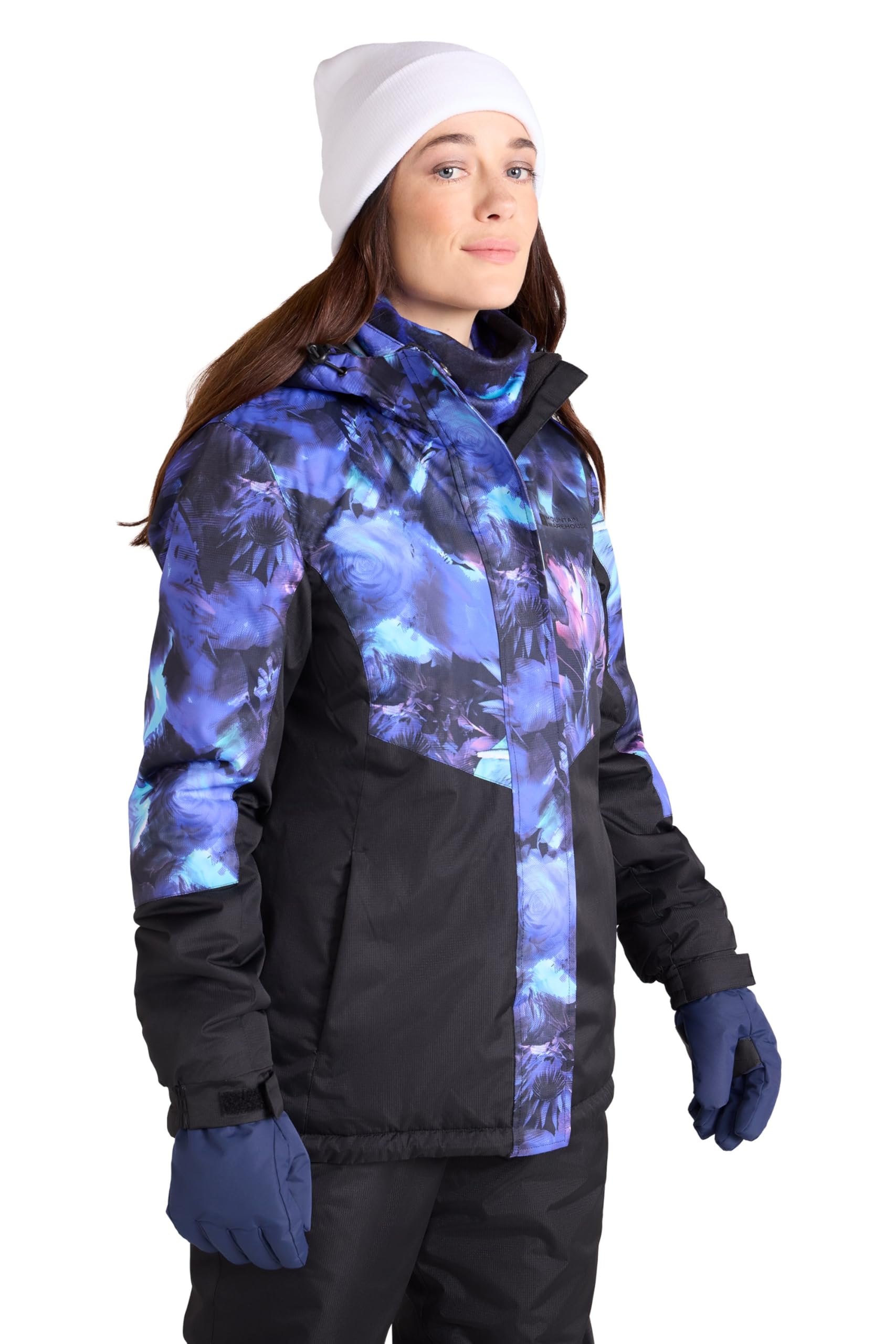 Mountain Warehouse Women's 'Dawn' Snowproof Winter Warm Fleece Lined Ski Jacket in Bright Blue | Size: 18