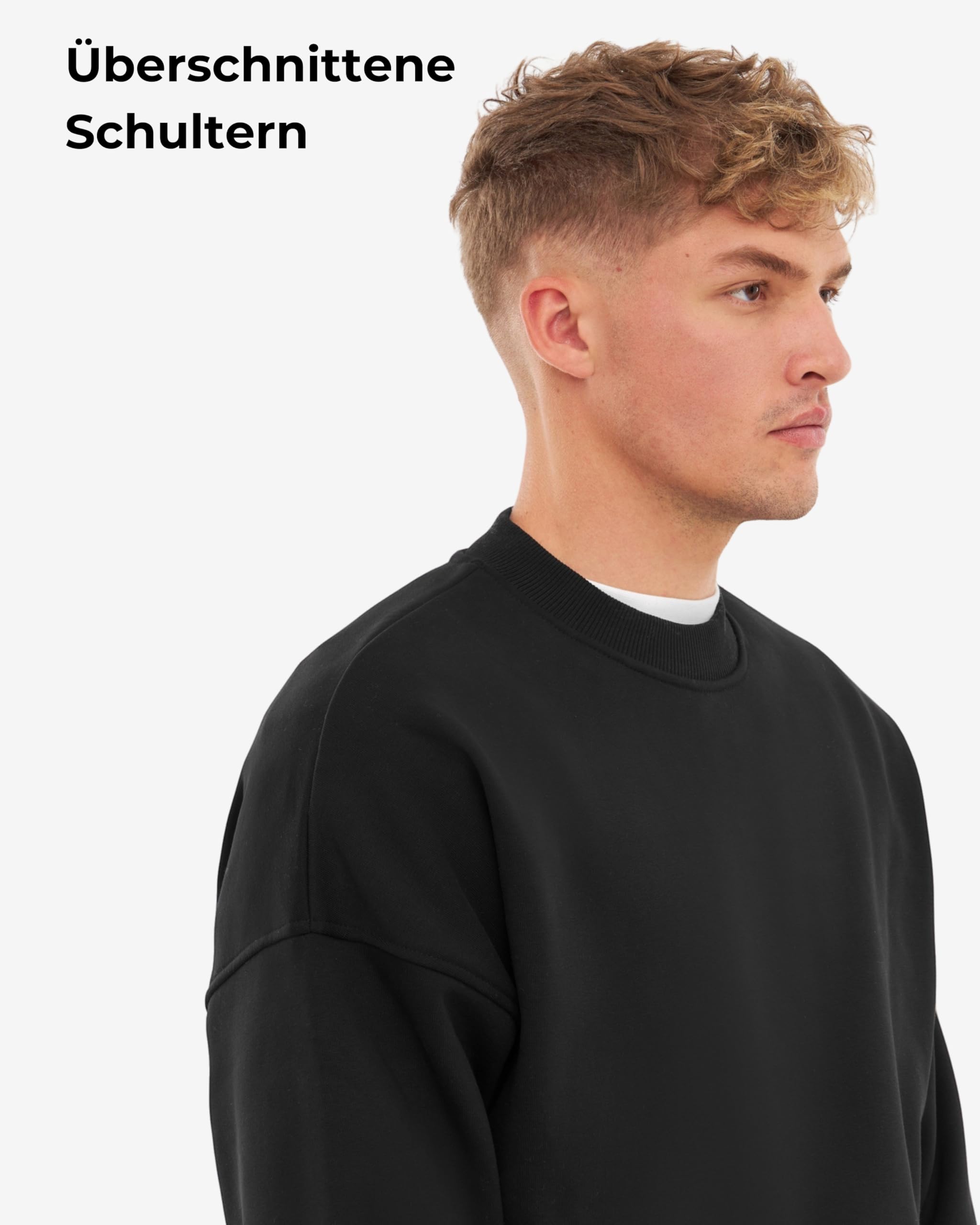 Johnny Urban Sweatshirt Damen & Herren Oversized - Carter - Heavy Basic Pullover - Crewneck in Oversize Fit - Enganliegender Kragen - Unisex - Schwerer Stoff
