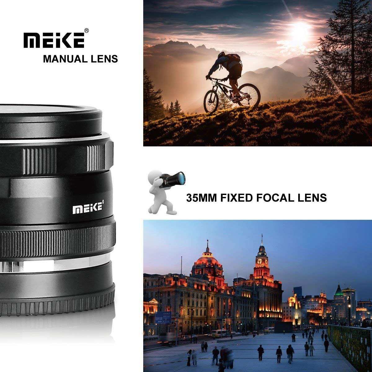 Amazon.co.jp: Meike 35 mm f1.7大口径マニュアルフォーカス固定レンズ