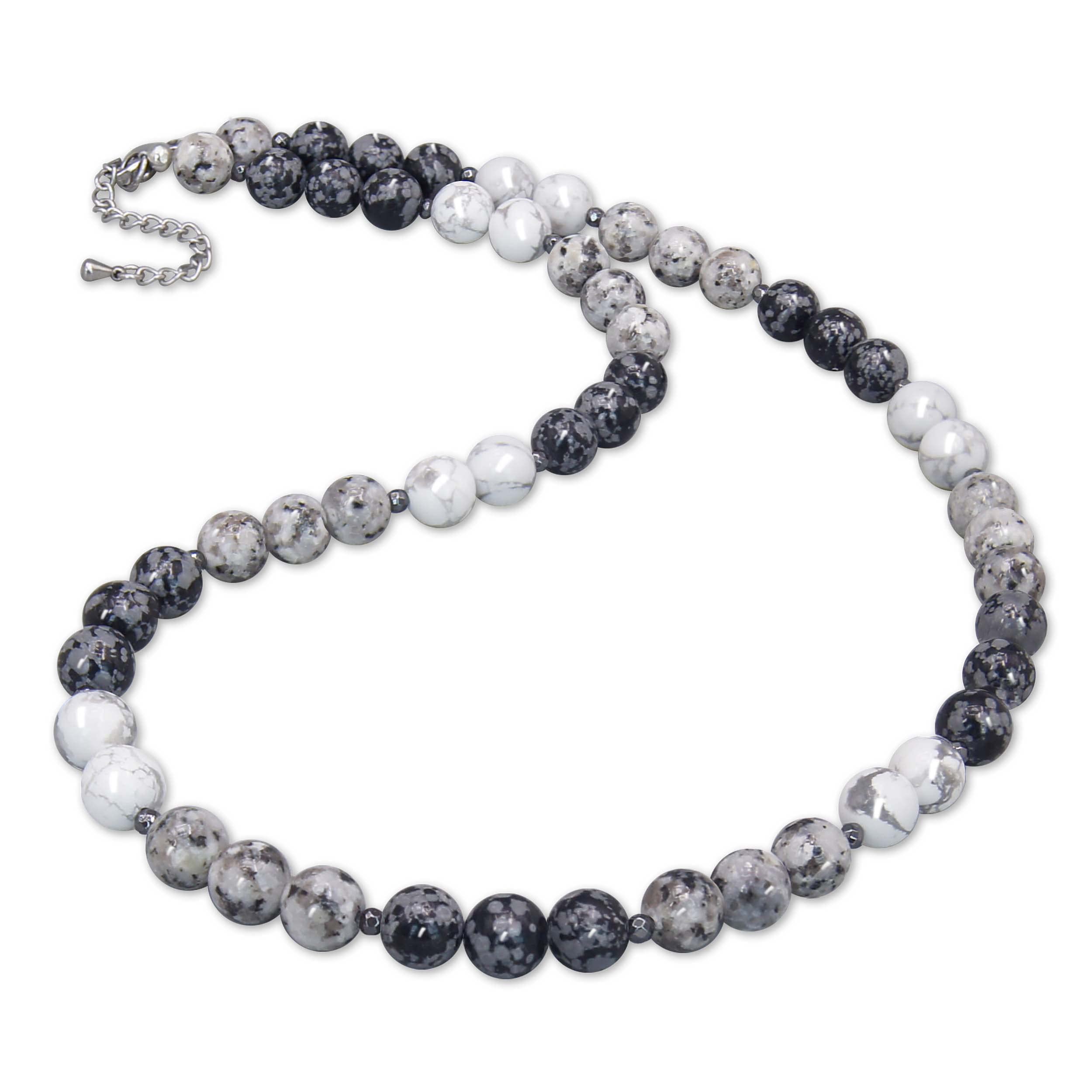 Beaded Necklace for Women,8MM Jasper Stone Necklace, Handmade Fashion Jewelry Gifts,Bead Choker Necklace