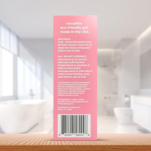 Miniatura 8 de Popped Paquetes reutilizables para frío y calor (2 unidades) | Fabricado en los Estados Unidos | Paquetes de hielo perineal, almohadillas