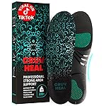 220+ lbs Plantar Fasciitis High Arch Support Insoles Men Women - Orthotic Shoe Inserts - Boot Work Shoe Insole (Emerald, XS)