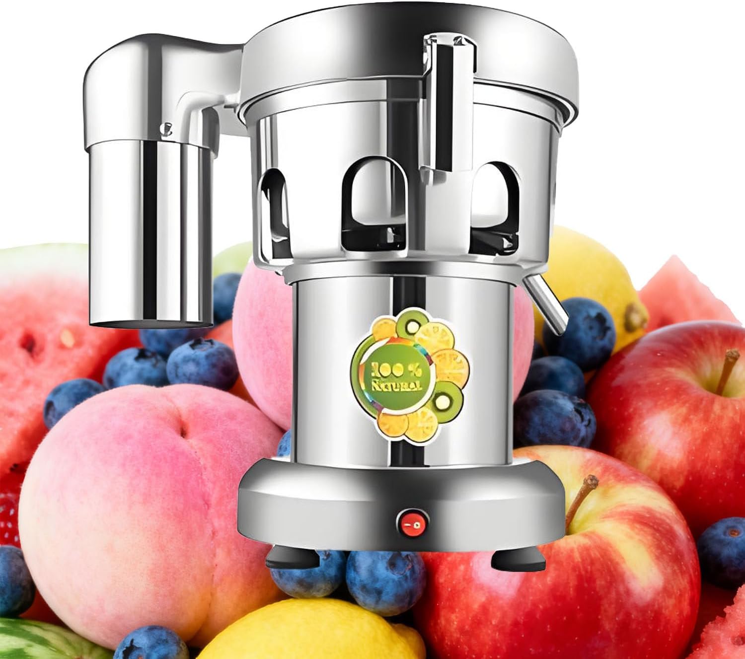 Electric Fruit and Vegetables Juice Maker,Stainless Steel Constructed Centrifugal Juice Extractor,Low Noise,for Milk Tea Shops, and Grocery Stores 220V
