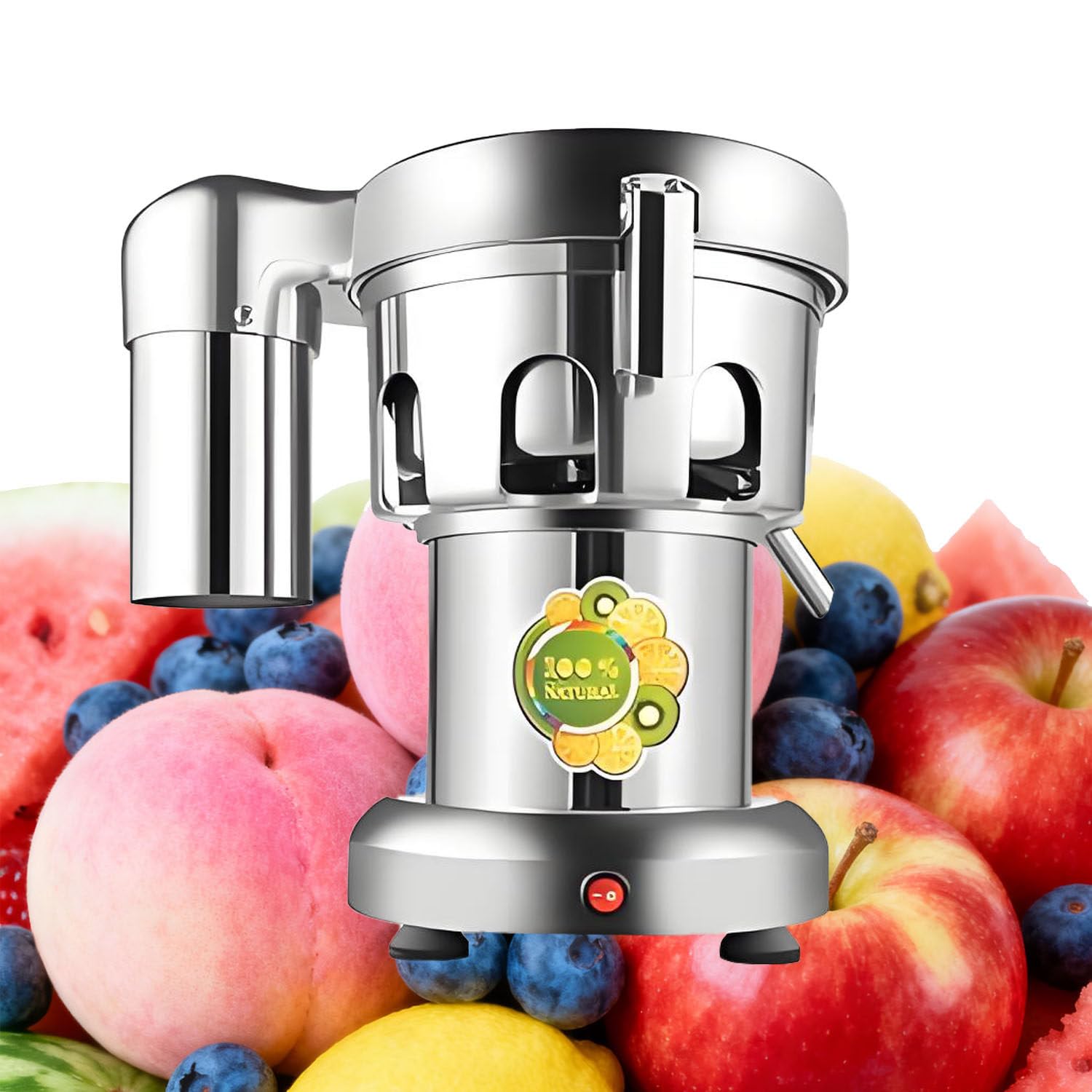 Extracteur de jus électrique pour Fruits et légumes, centrifugeuse en Acier Inoxydable, Faible Niveau sonore, idéal pour Les Salons de thé et Les épiceries. 220V