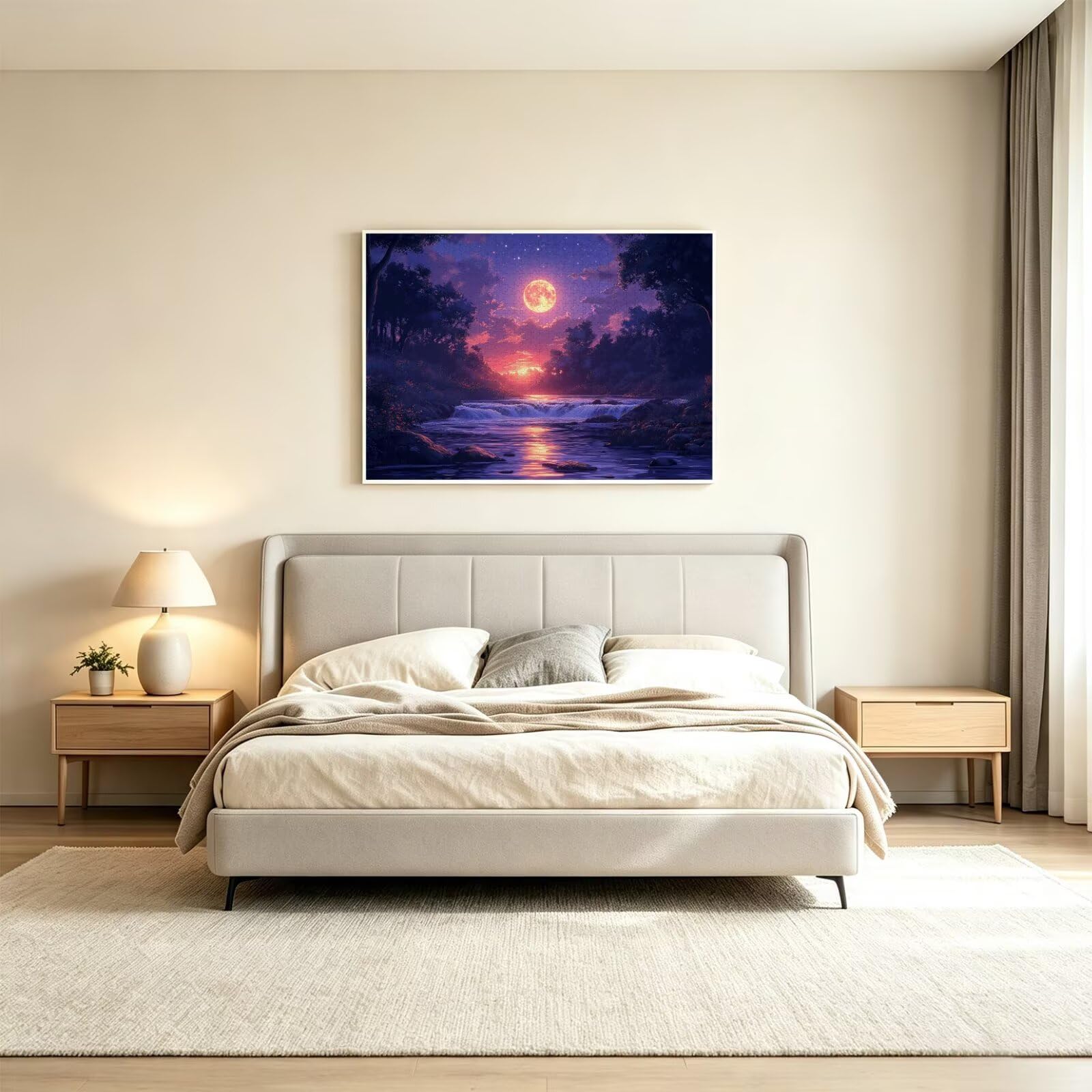 Puzzle 2000 sztuk 99x70 cm, puzzle dla dorosłych księżyc krajobraz, n-849
