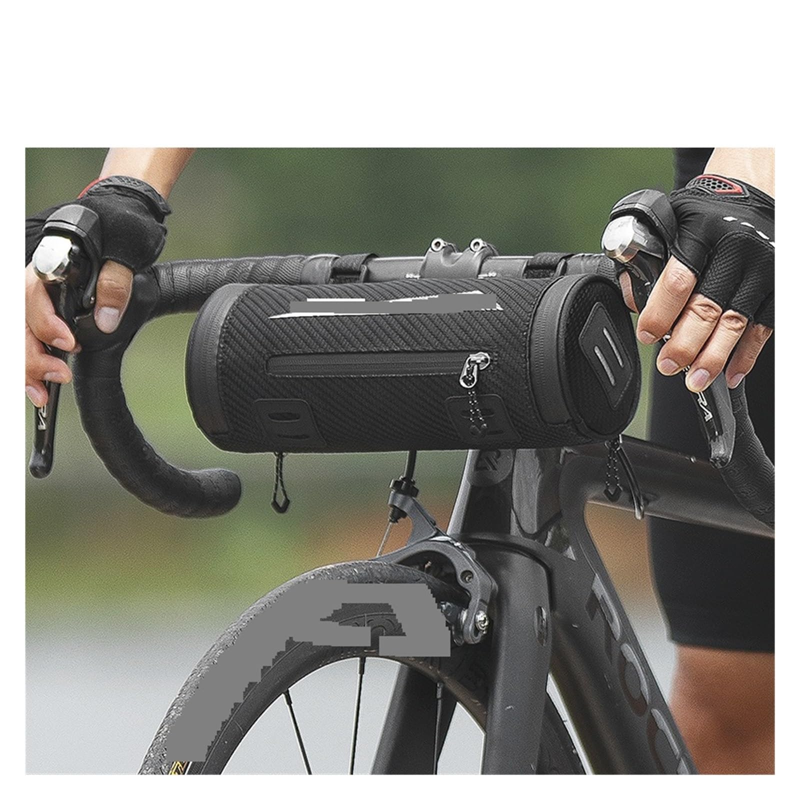 Compatible con Bolsa de Bicicleta, Manillar portátil Frontal for montaña y Carretera, Mochila Gran Capacidad, Tubo Ciclismo(AS-015 14-15L)