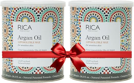 Rica Argan Oil Liposoluble Painless Hair Removal Wax For Men &amp; Women| Quick &amp; Easy Tan Removal Waxing for Sensitive Skin| ...