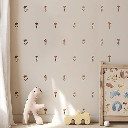 Miniatura 21 de QUCHENG Calcomanías de pared bohemias para dormitorio de niñas, calcomanías de pared extraíbles para habitación de niños, decoración de habitación