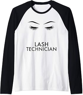 Lash Technician - Técnico De Pestañas Artista De Pestañas Camiseta Manga Raglan