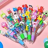 Moxiewell 36 Pièces Stylo 4 Couleurs En 1, Stylos À Bille Kawaii, Mini Mignon Stylo Bille Rétractable Mini Stylos Enfant Cadeaux Anniversaire Enfants Invites pour Fête Gadget Anniversaire Enfant