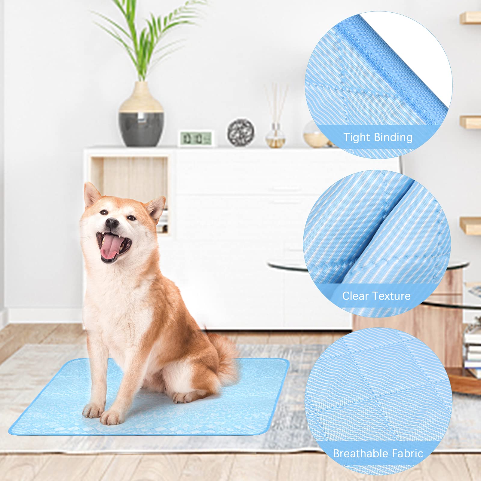Kühlmatte Für Hunde – Selbstkühlend, Waschbar, Verschiedene Größen, Für Sommer, Reisen, Sofa & Auto