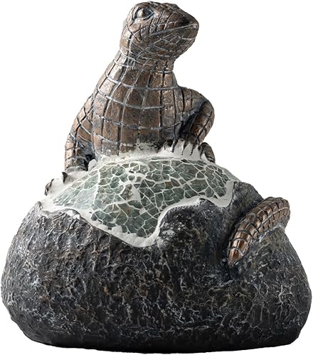 Miniatura 54 de Decoración de jardín, estatua de rana y príncipe, estatua solar de rana y príncipe, figura de ranas de resina con luz solar para patio, balcón