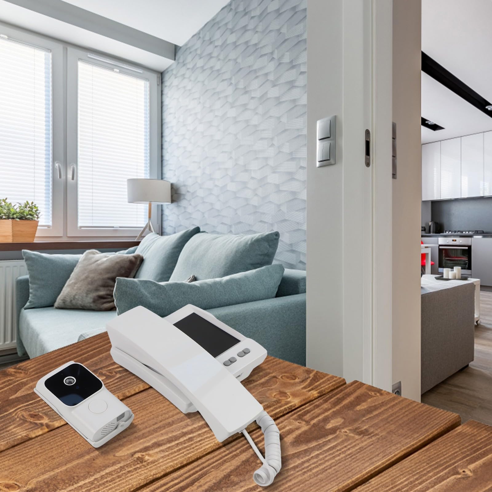 Videocitofono senza fili con schermo IPS HD da 3,5", visione notturna a infrarossi, audio bidirezionale, senza app, suonerie personalizzabili, sistema di sicurezza domestica in bianco e nero
